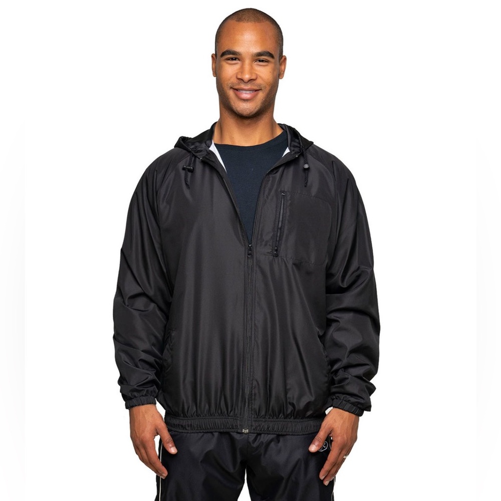 Rawlings Black Zip Up Windbreaker Jacket Size Small
